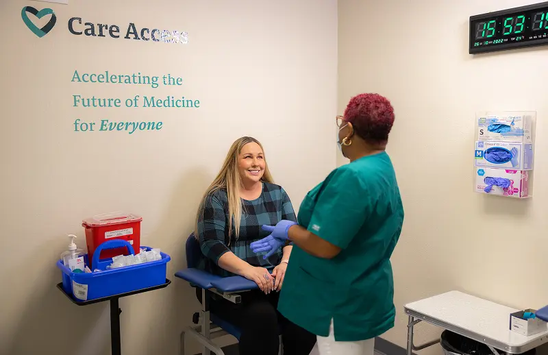 Trial Access Partner discussing clinical trials with a patient