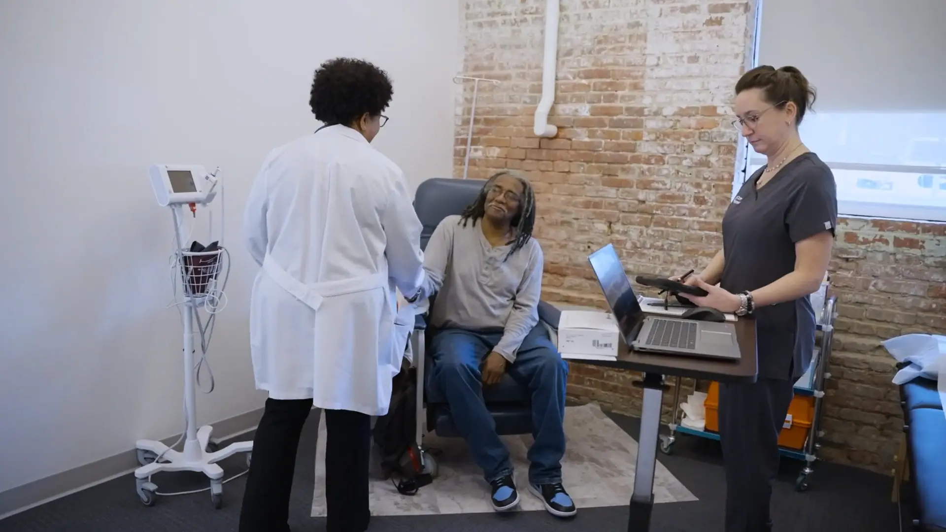 dr. jackson and patient interacting