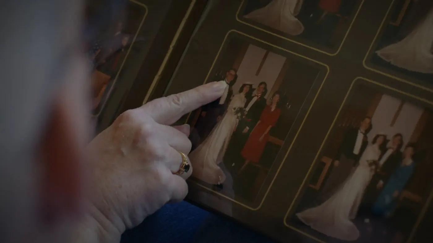 A photograph of her family